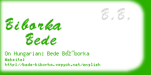 biborka bede business card